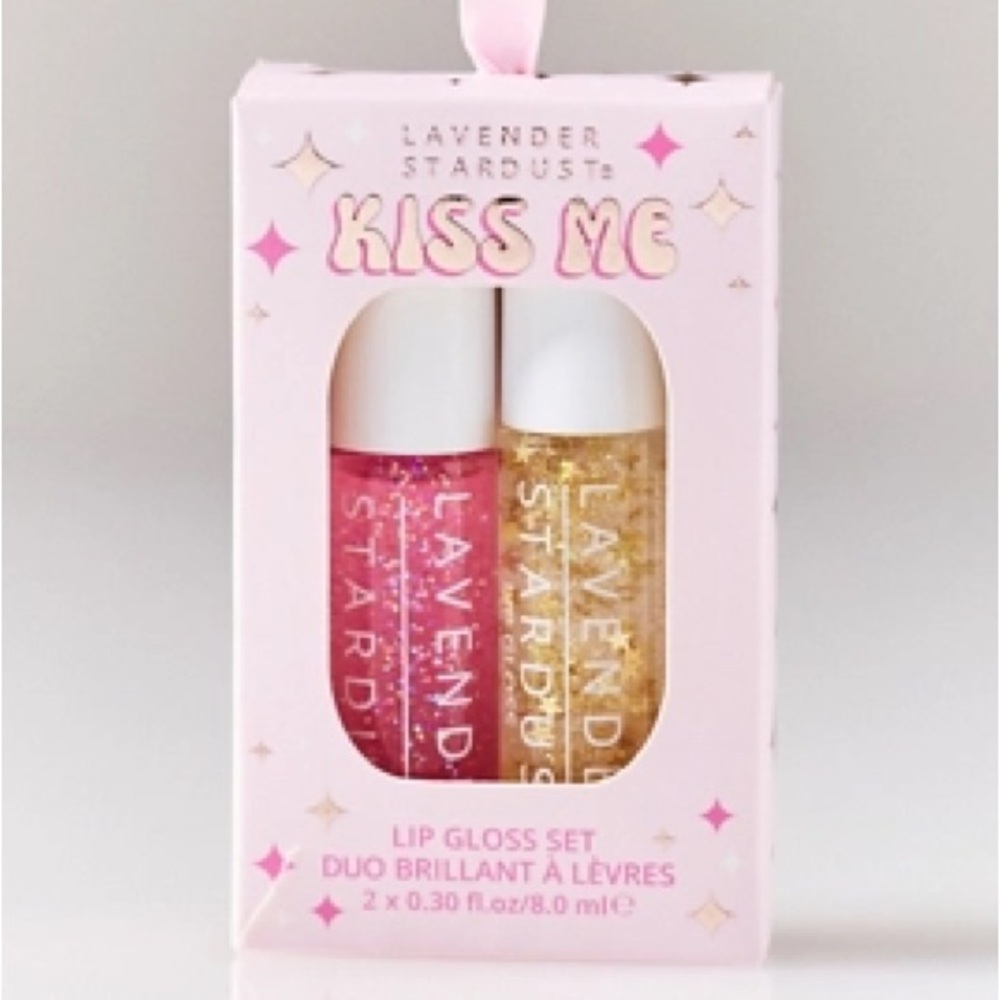 Kiss Me Lip Gloss Set - Pink and Gold